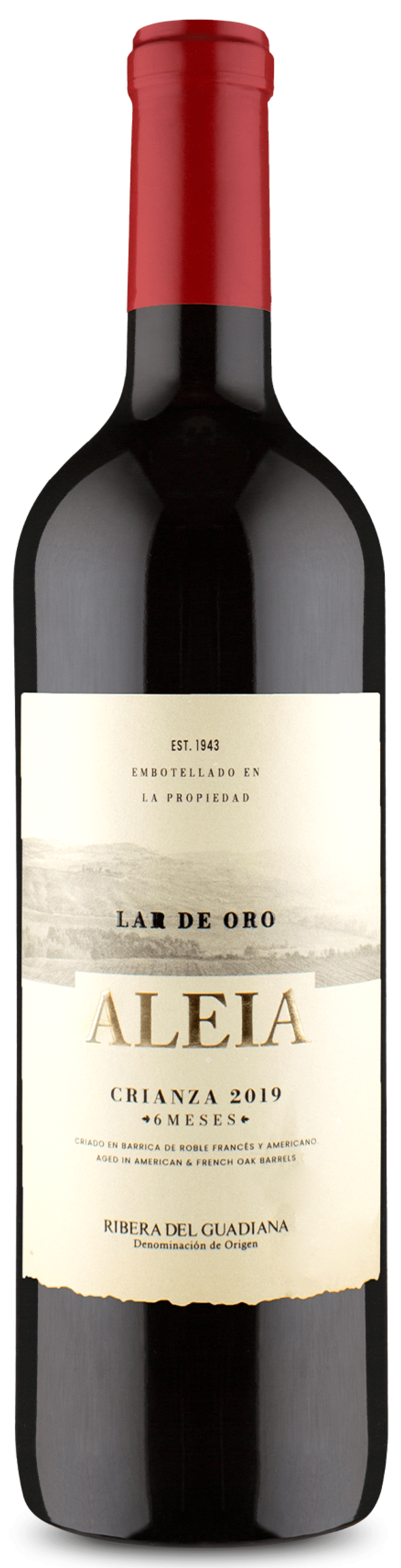 Vino Tinto Español Aleia Lar de Oro Crianza D.O. Ribera Del Guadiana - Wine.com.mx